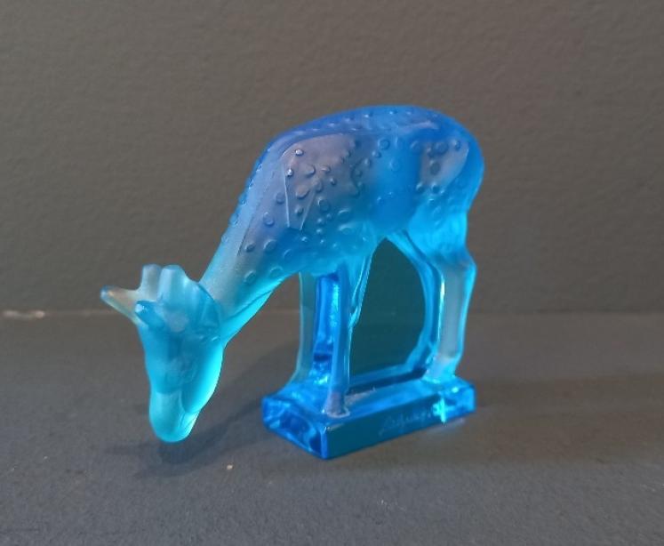 Lalique Turquoise Opalescent Fawn - Image 2