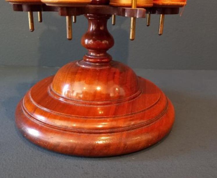 Superb Mid Victorian Walnut Revolving Bobbin Stand - Image 6