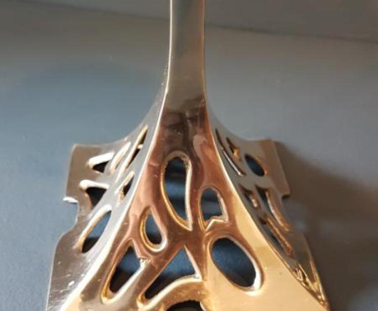 Brass Art Nouveau Candlesticks - Image 4