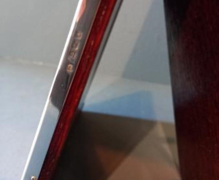 Large George V Period Plain Silver Photo Frame - Image 5