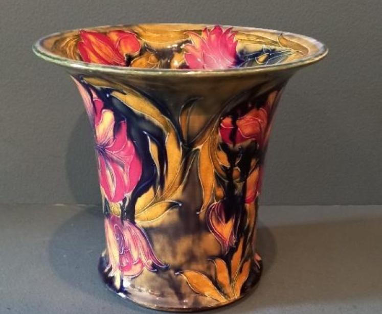 Early Moorcroft Spanish Pattern Wide Flared Top Vase - Image 1