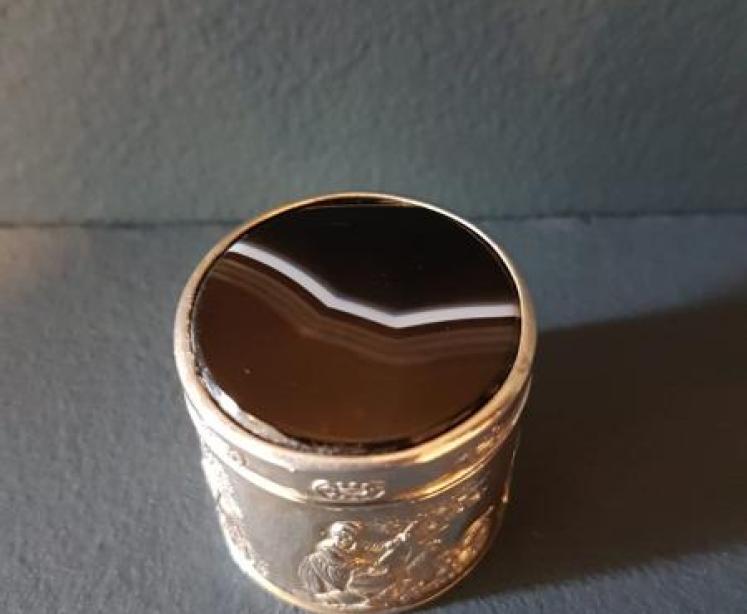 Fine Quality Silver Gilt and Agate Table Box - Image 7