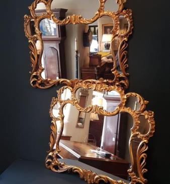 Matching Pair of Victorian Timber Gilt Mirrors