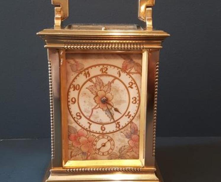 Fine Quality French Porcelain Panel Carriage Clock - Image 1