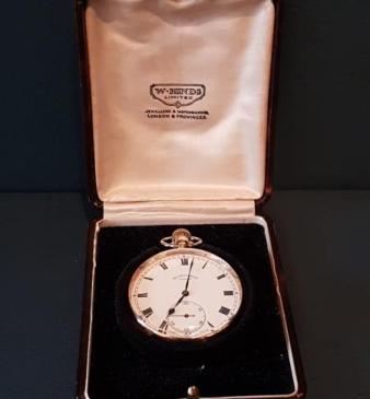 9ct Solid Gold Swiss Pocket Watch