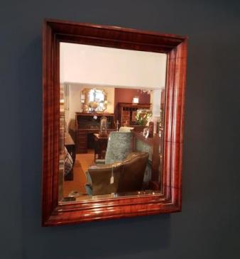 Early Victorian Mahogany Moulded Frame Mirror