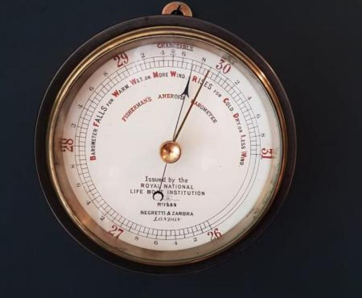 Victorian Negretti & Zambra RNLI Barometer  - Image 1