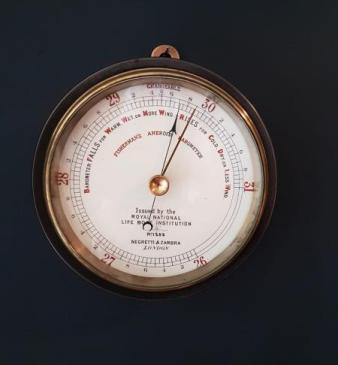 Victorian Negretti & Zambra RNLI Barometer 