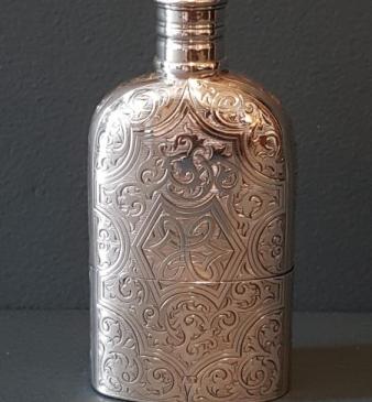 Fine Quality Early Victorian Silver Hip Flask