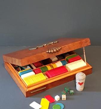 Walnut Poker and Gaming Box