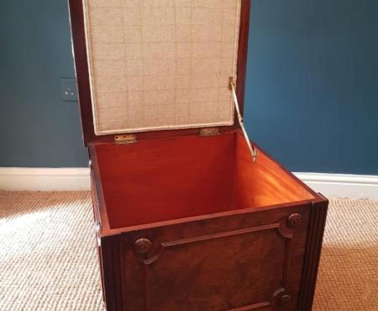 Mid Victorian Burr Walnut Ottoman - Image 4