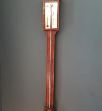 George III Mahogany Stick Barometer