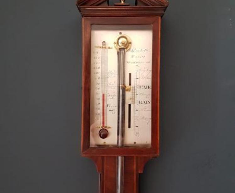 George III Mahogany Stick Barometer - Image 2