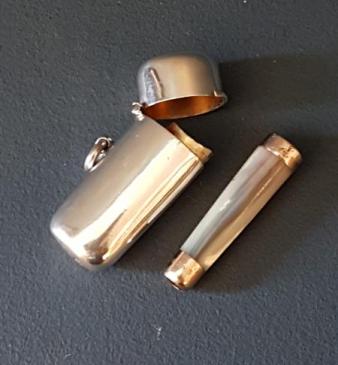 Aspreys Silver and Gold Sheroot Holder and Case 