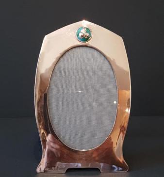 Art Nouveau Silver And Enamel Photo Frame 