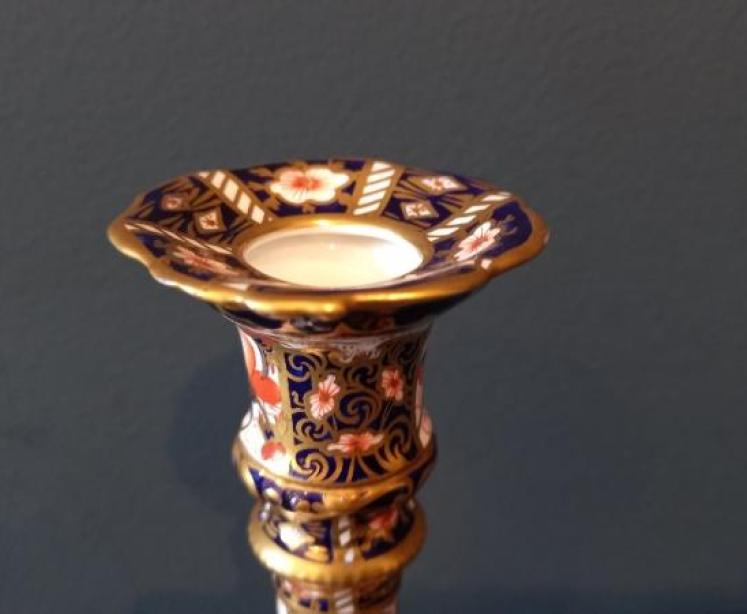 Pair of Royal Crown Derby Candlesticks - Image 3