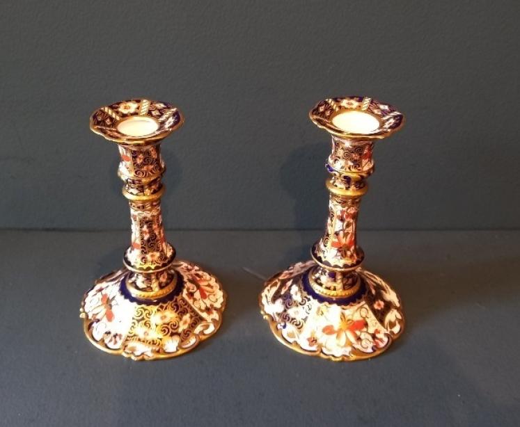 Pair of Royal Crown Derby Candlesticks - Image 7