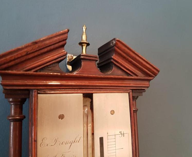 George III Mahogany Stick Barometer - Image 4