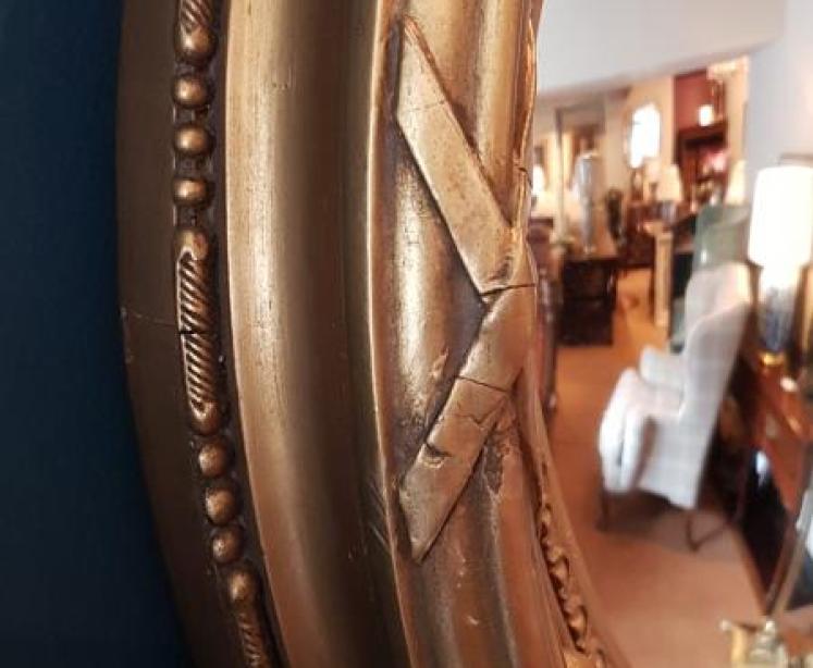 Victorian Timber Gilt Convex Mirror - Image 3