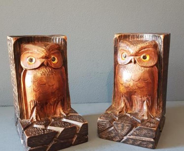 Pair of Edwardian Owl Book Ends  - Image 6