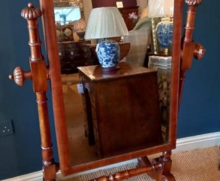 William IV Mahogany Cheval Mirror - Image 1