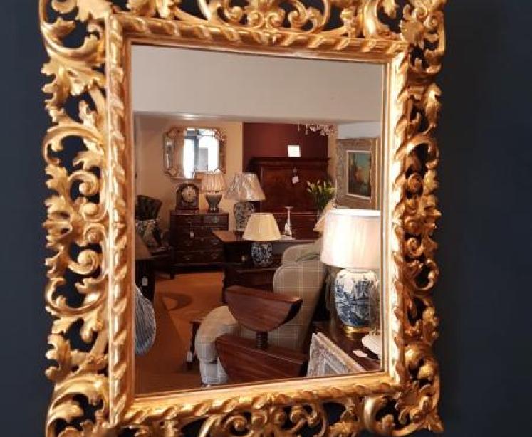 Victorian Timber Gilt Florentine Mirror  - Image 5