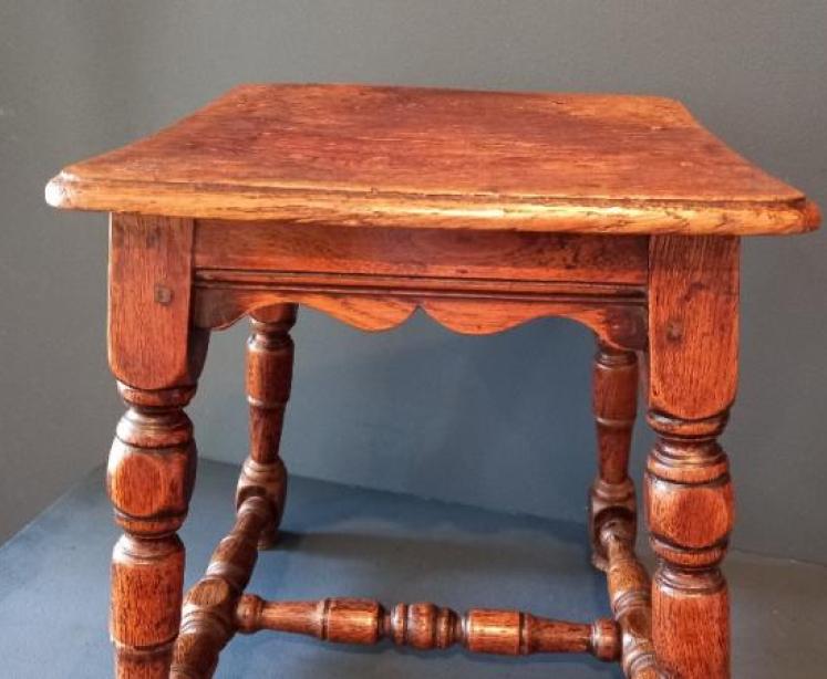 Rare Pair of George III Period Oak Joint Stools - Image 5