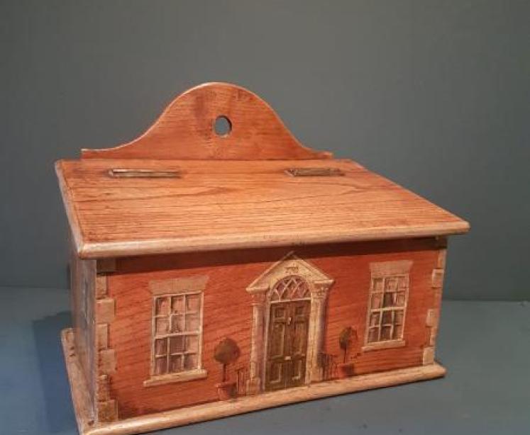 George III Oak Country House Candle Box - Image 1