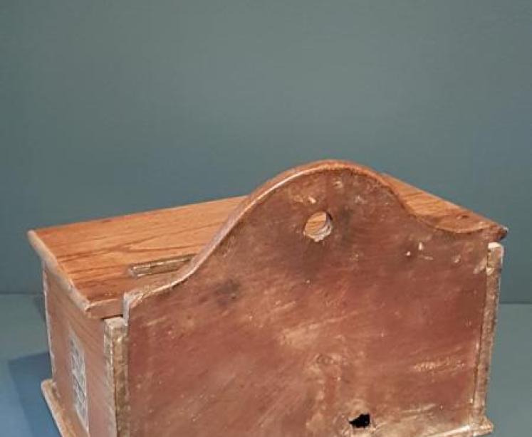 George III Oak Country House Candle Box - Image 2