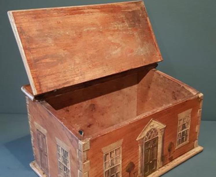 George III Oak Country House Candle Box - Image 5