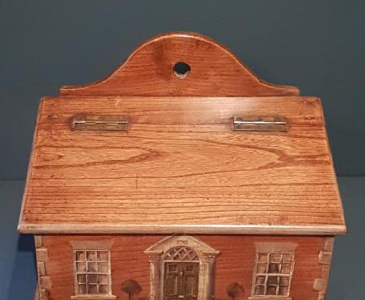 George III Oak Country House Candle Box - Image 6