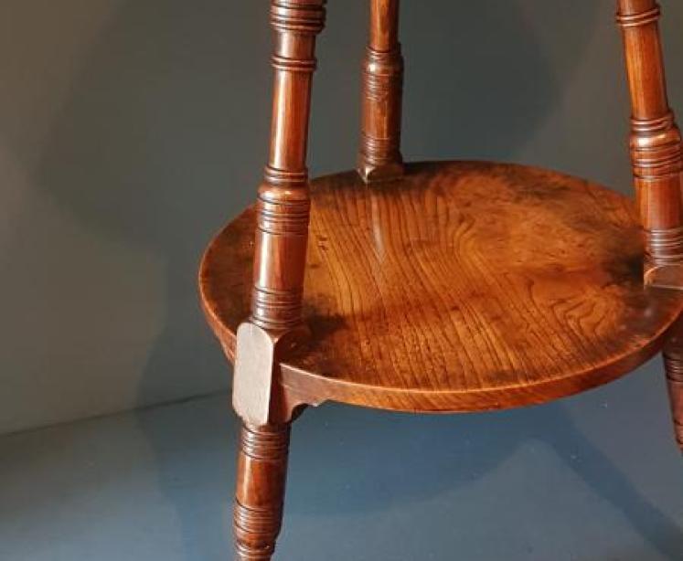 Early Victorian Elm Cricket Table - Image 4