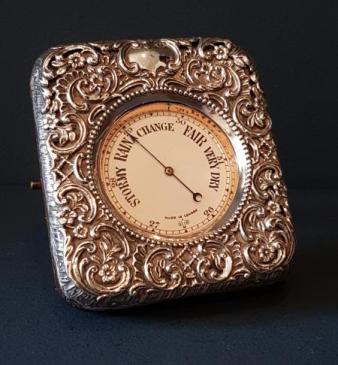 Early Victorian Silver Desktop Barometer
