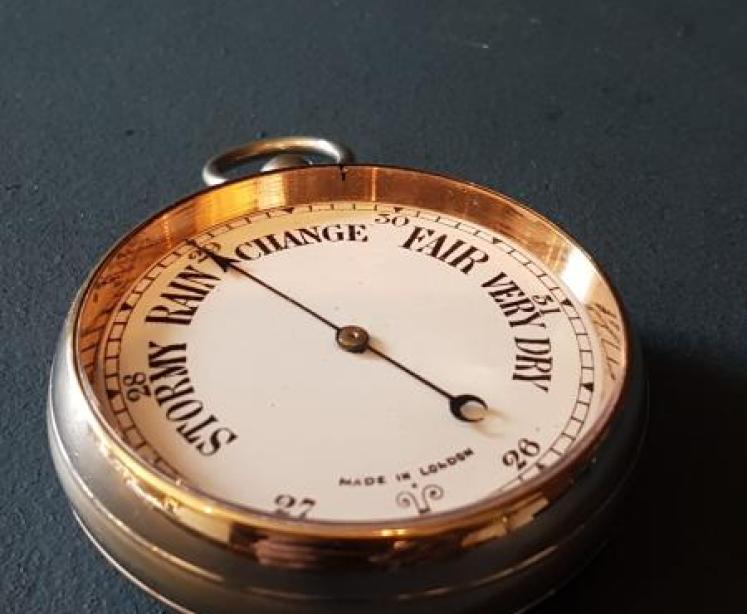 Early Victorian Silver Desktop Barometer - Image 3