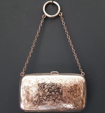 Superb Engraved Silver Purse