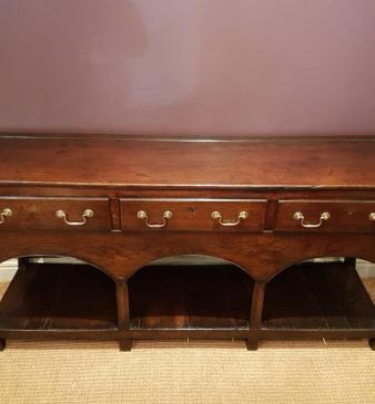 George II Oak Open Pot Board Dresser