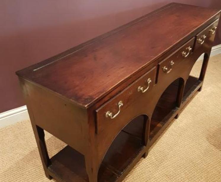 George II Oak Open Pot Board Dresser - Image 3