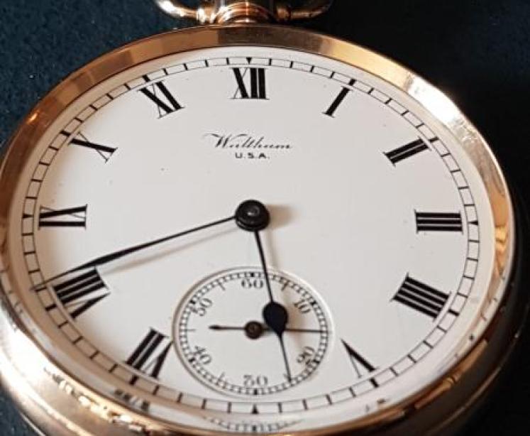 9ct Gold Waltham Pocket Watch - Image 3