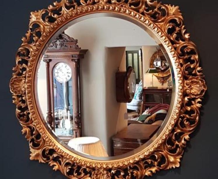 Immaculate Victorian Timber Gilt Florentine Mirror - Image 2
