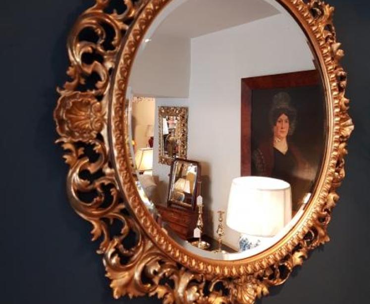 Immaculate Victorian Timber Gilt Florentine Mirror - Image 4
