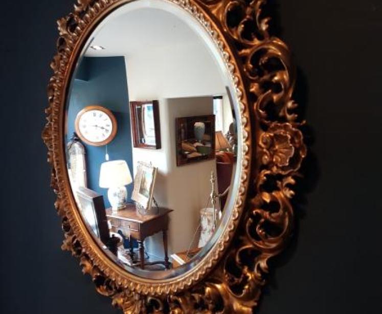 Immaculate Victorian Timber Gilt Florentine Mirror - Image 6