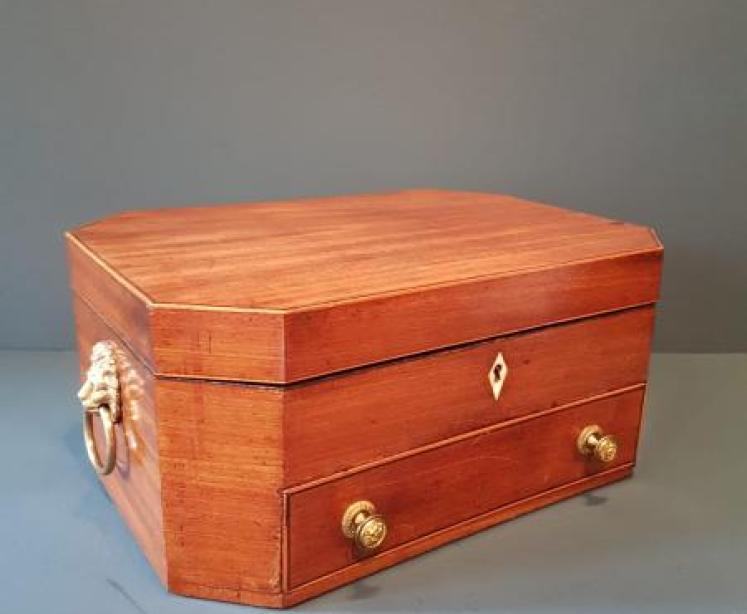 Regency Mahogany Sewing Box - Image 1