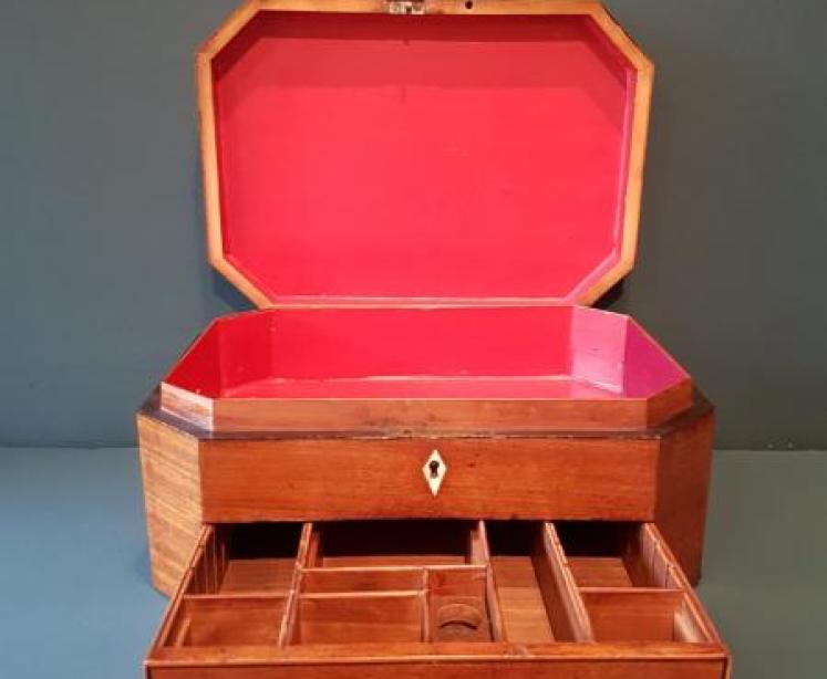 Regency Mahogany Sewing Box - Image 3