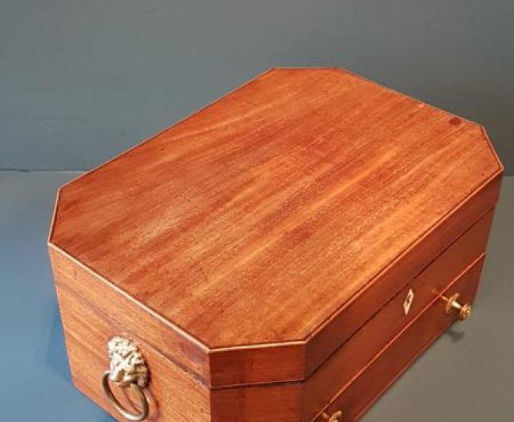 Regency Mahogany Sewing Box - Image 5