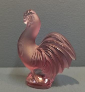 Lalique Lilac Opalescent Cockerel