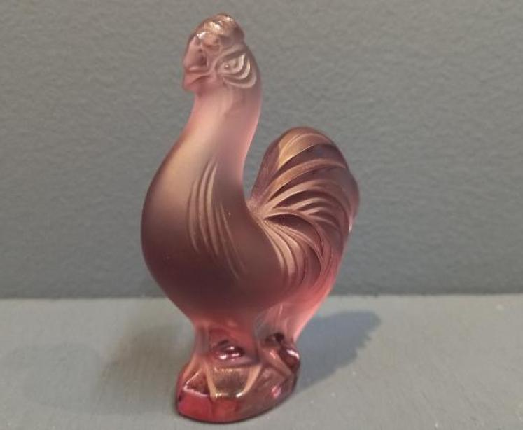 Lalique Lilac Opalescent Cockerel - Image 3