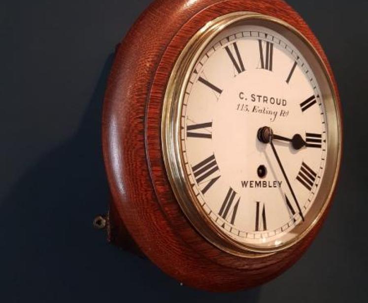 Victorian Oak Cased 8" Dial Clock - Image 5