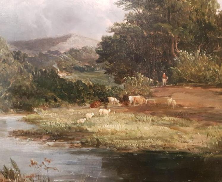 Fine Oil on Canvas by Alfred Vickers 'A Blowy Day on the Isle of Man'  - Image 2