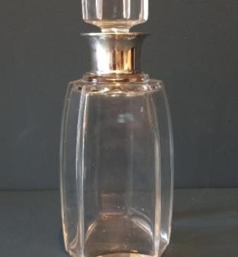 George V Silver Mounted Three Sided Decanter