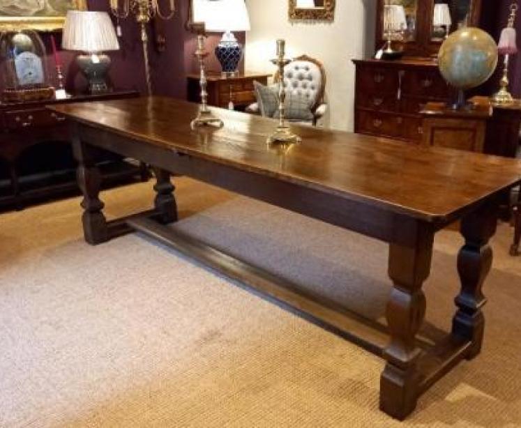 George II Period Oak 10 Seat Refectory Table - Image 1